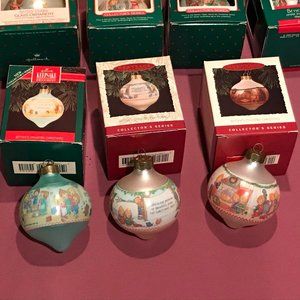 Set of 3 Vintage 1990s Hallmark 'Betsy’s Country Christmas series' ornaments